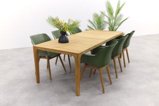 Hartman Sophie Green/Teak / Liam tuinset - 240x100 cm.