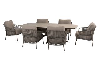 4 Seasons Capalbio/Nevada low dining tuinset 250x105 cm  - terre