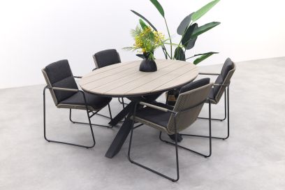 Taste Parma / GI Edison 180 x 115 cm. tafel - ovale tuinset