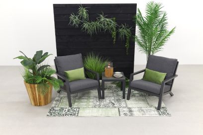 Atlanta loungestoelen set + bijzettafel - 3-delig