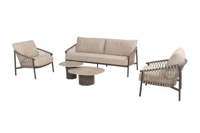 4 Seasons Allora / Sofie loungeset (5-delig) - zand/terre